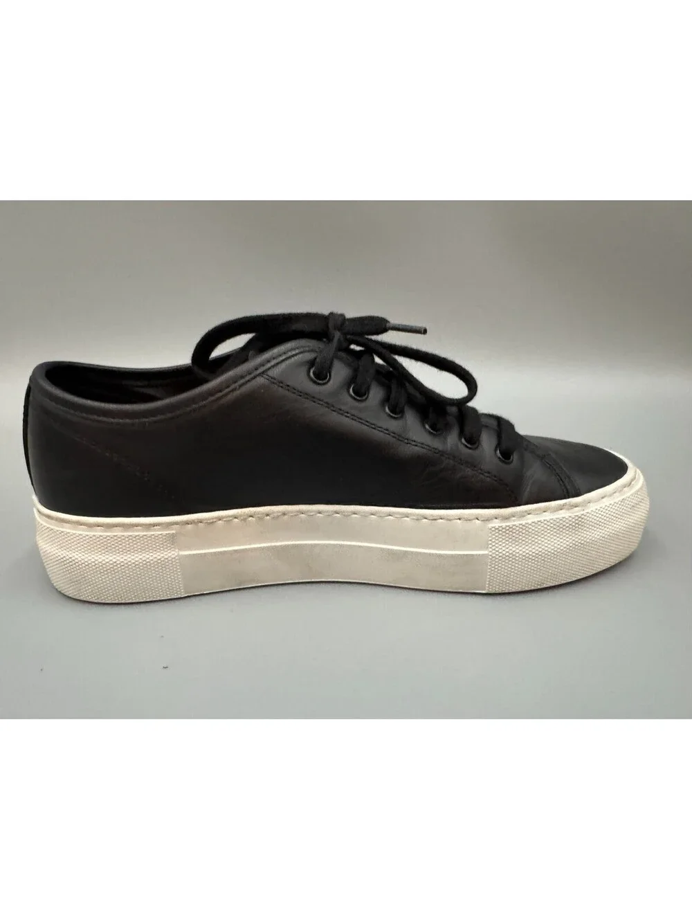 Women’s Common Projects Tournament Leather Trainer Sneakers 4017 Black US 5